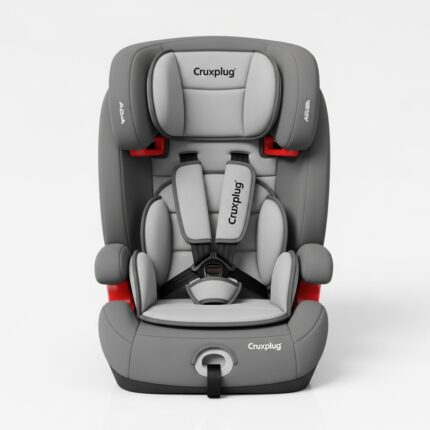 Cruxplug Adjustable Booster Car Seat with Headrest | Portable Toddler Seat