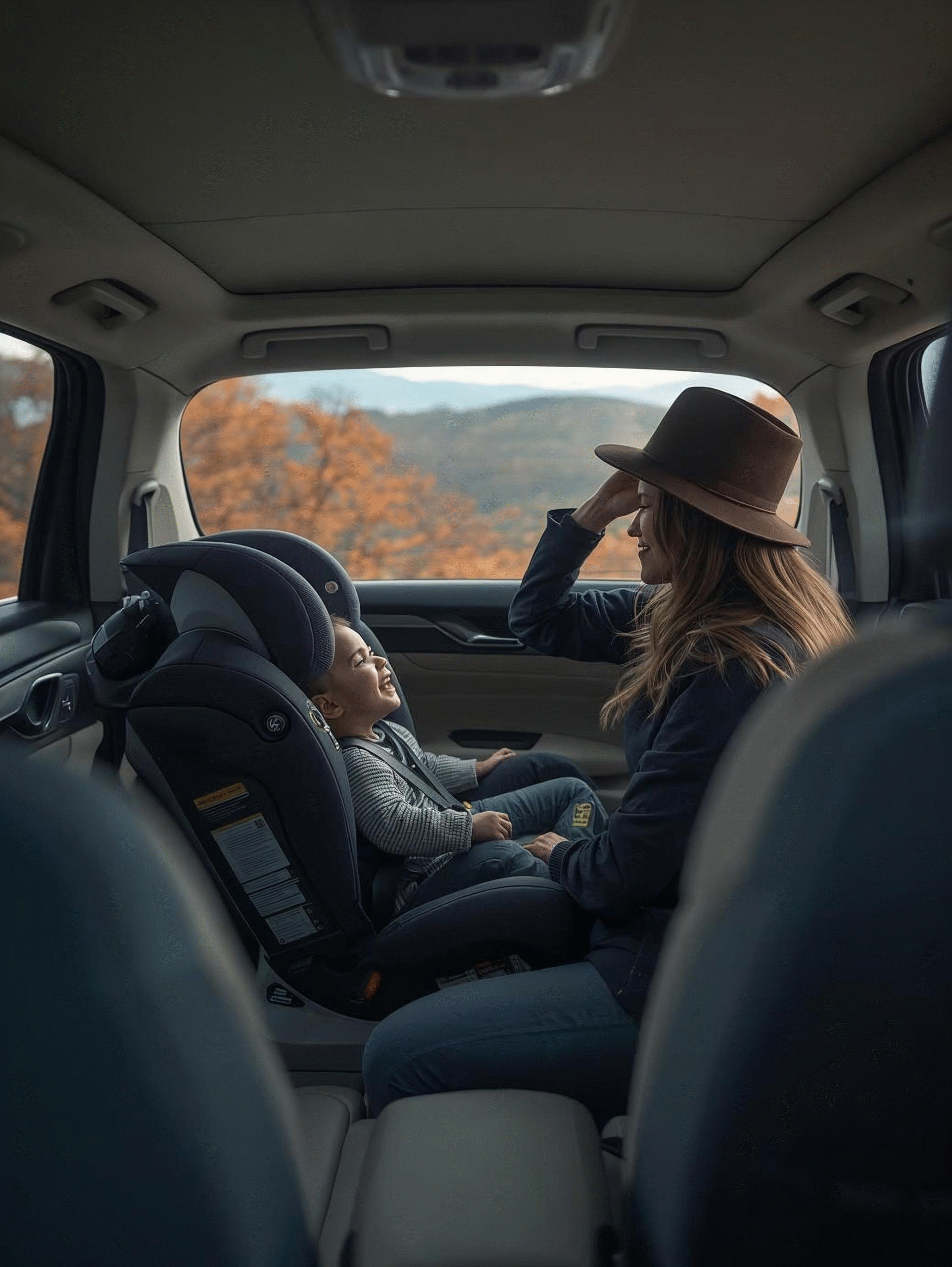 Parent pushing stroller by the water