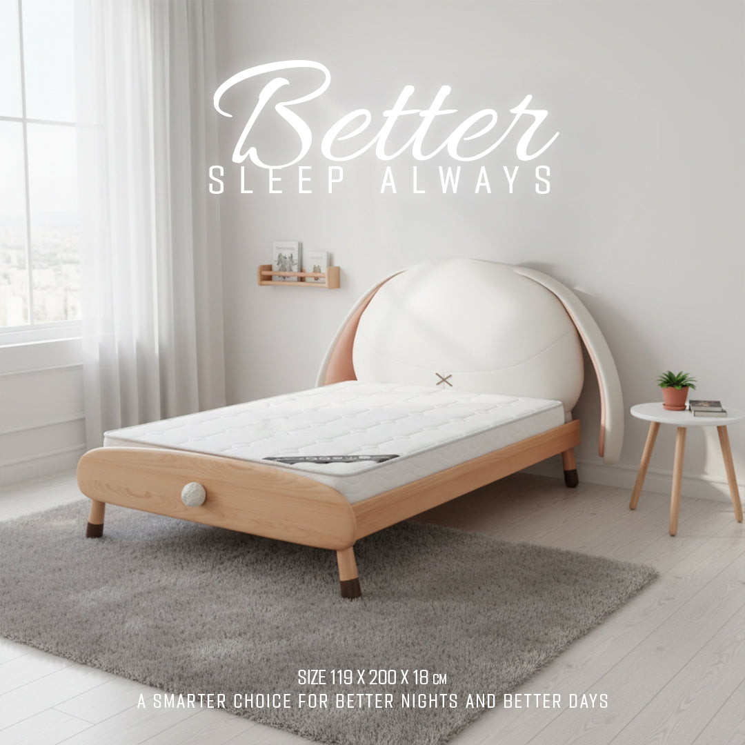 119*200*18 cm Cuddle Single Size mattress F2504101 -  Mattresses - ebarza Furniture UAE | Shop Modern Furniture in Abu Dhabi & Dubai - مفروشات ايبازرا في الامارات | تسوق اثاث عصري وديكورات مميزة في دبي وابوظبي