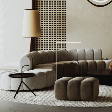 Chameleon Sofa Round With Back Rest - H-5228-C2