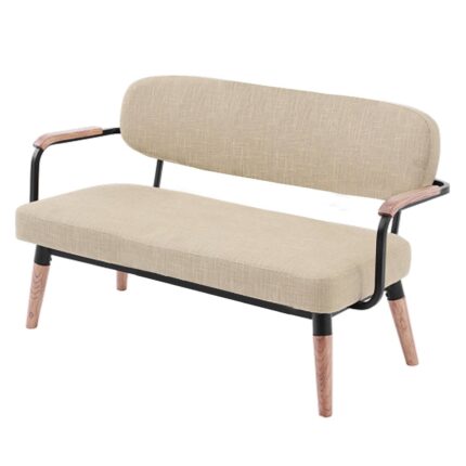 Mid Century 2 Seater Love Chair Sf-085R-Nbeige