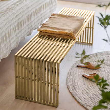 Mid Century Stainless Bench Psh-48-G