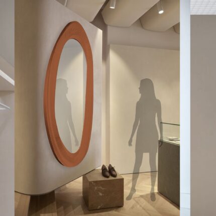 Onda Wall Mirror Brushed Caramel Frame OA-9354-CR