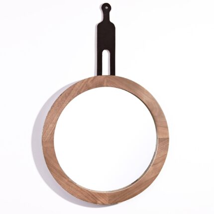 Solid Wood And Genuine Leather Mirror Sp16236A-N