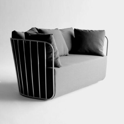 Torino Stainless Steel 2 Seater Sofa Tra003C Bp8802